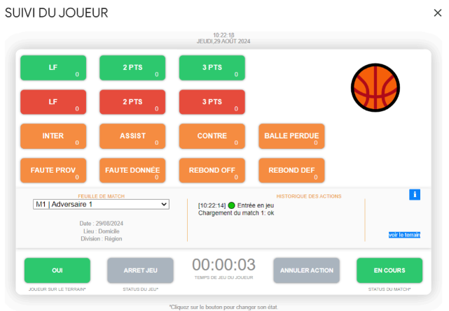 BBPS - Suivi de match